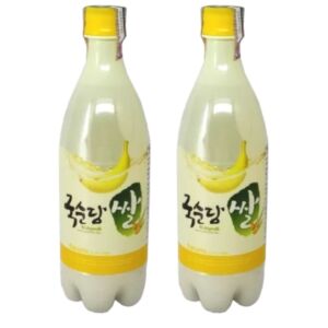 Kit Vinho de Arroz Coreano Makgeolli Banana 750ml