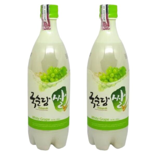 Kit Vinho de Arroz Coreano Makgeolli Uva 750ml