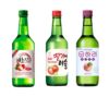 Kit com 3 Soju Bebida Coreana Lichia, Morango e Pêssego 360ml